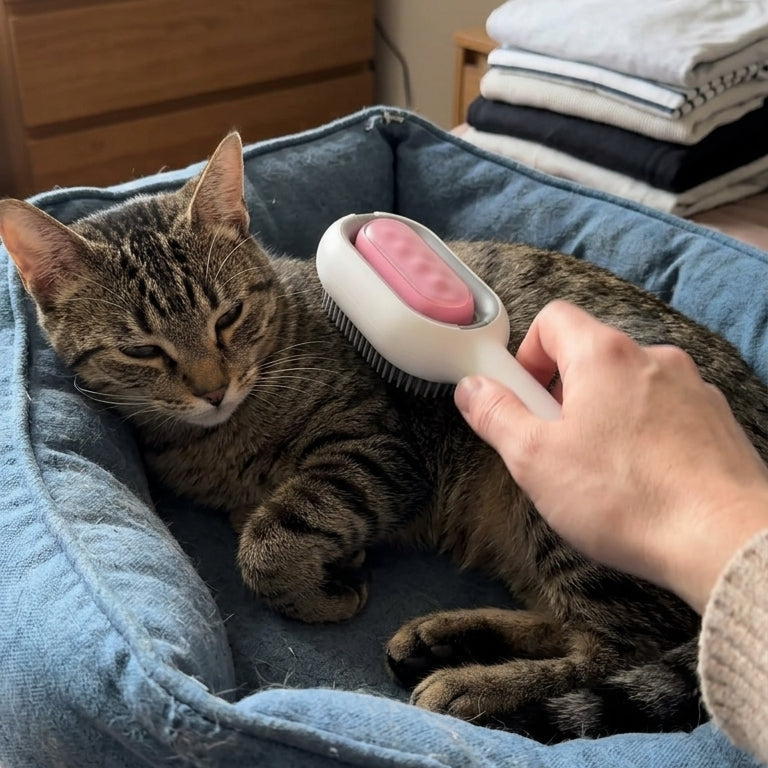 Brosse de Toilettage 3-en-1 pour Chien et Chat – Brossage, Massage & Bain