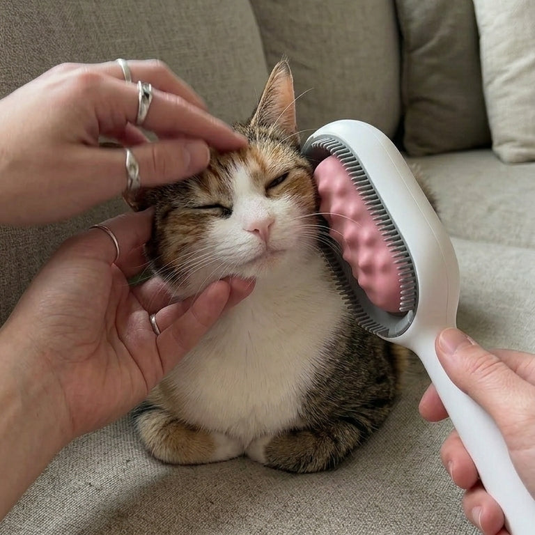 Brosse de Toilettage 3-en-1 pour Chien et Chat – Brossage, Massage & Bain