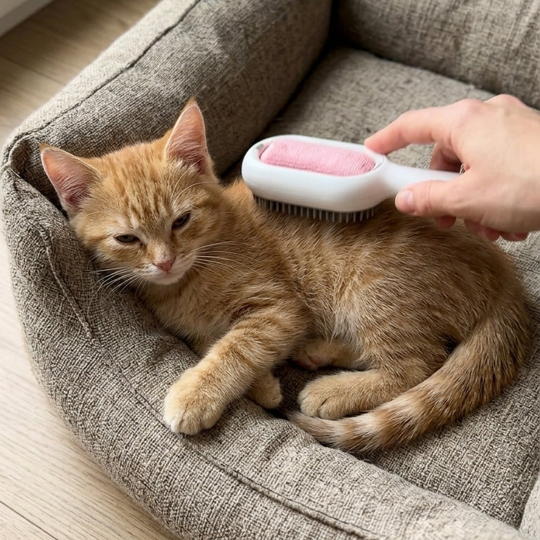Brosse de Toilettage 3-en-1 pour Chien et Chat – Brossage, Massage & Bain