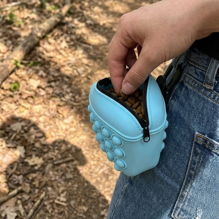 Pochette à Friandises pour Chien – Sac de Dressage Silicone avec Clip Ceinture