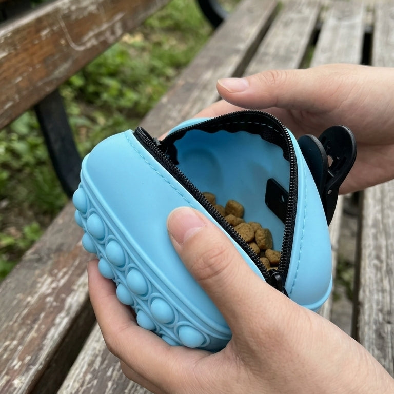 Pochette à Friandises pour Chien – Sac de Dressage Silicone avec Clip Ceinture