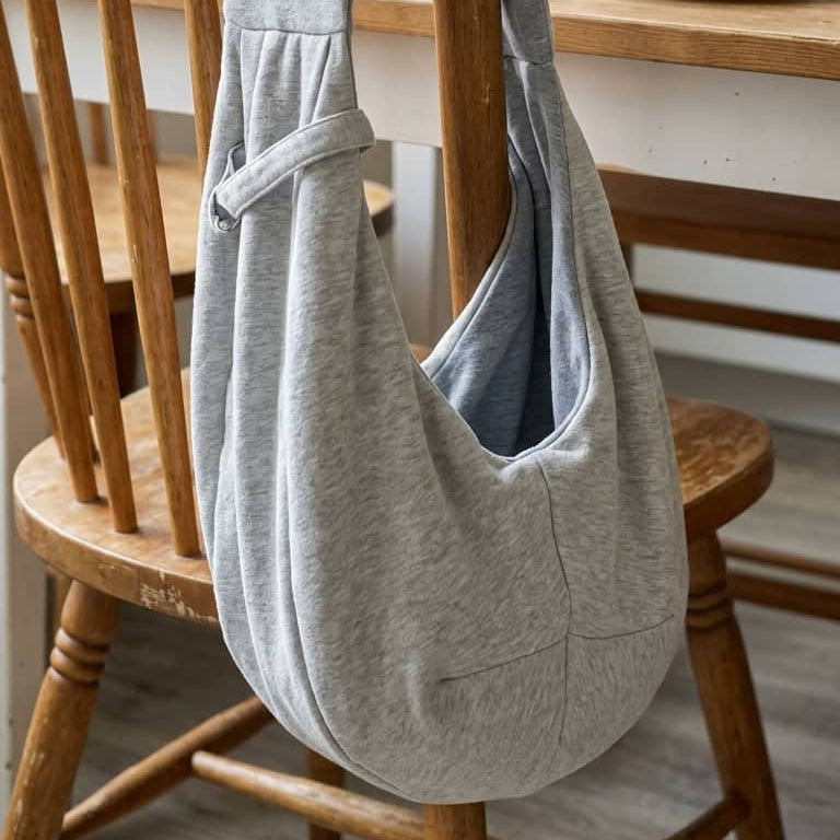 Sac de Transport Bandoulière pour Chien et Chat – Coton Réversible