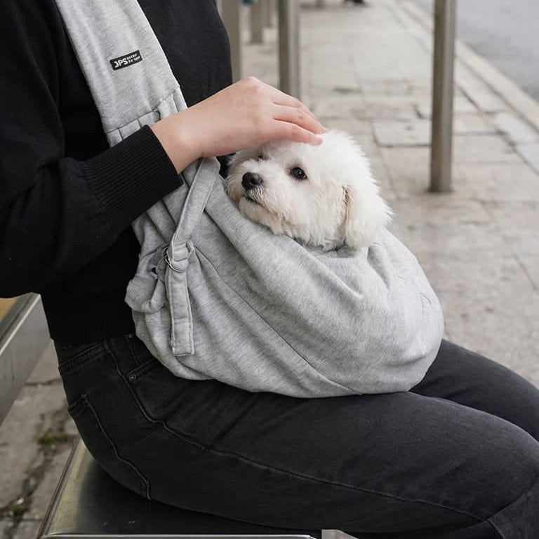 Sac de Transport Bandoulière pour Chien et Chat – Coton Réversible