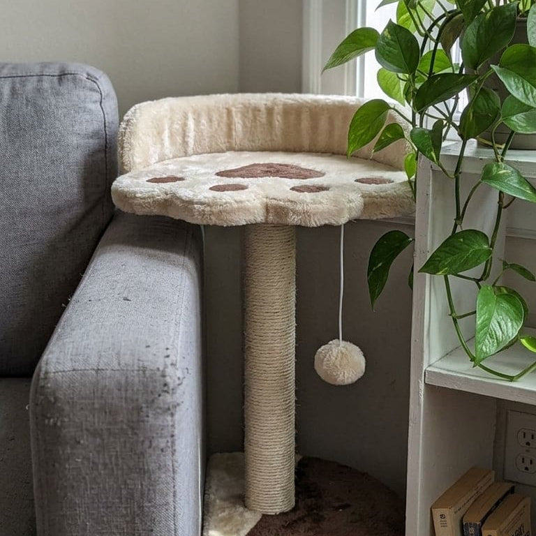 Arbre à Chat Design avec Griffoir Sisal & Jouet Suspendu
