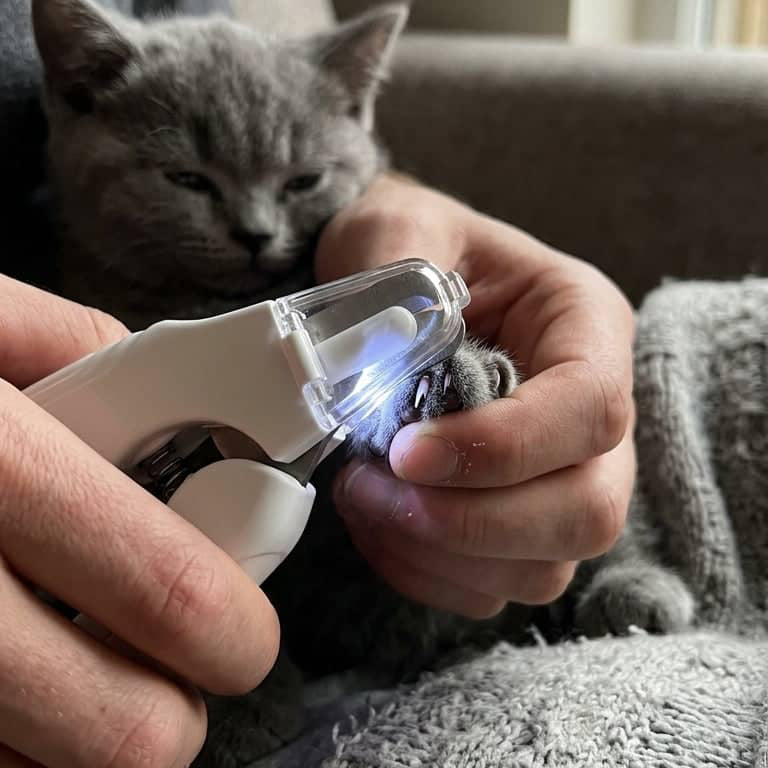 Coupe-Griffes LED 2-en-1 pour Chien et Chat – Rechargeable USB-C
