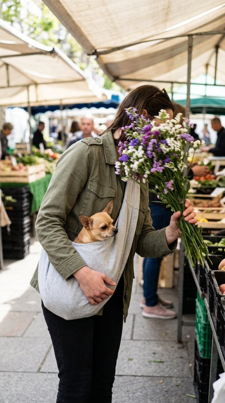 Sac de Transport Bandoulière pour Chien et Chat