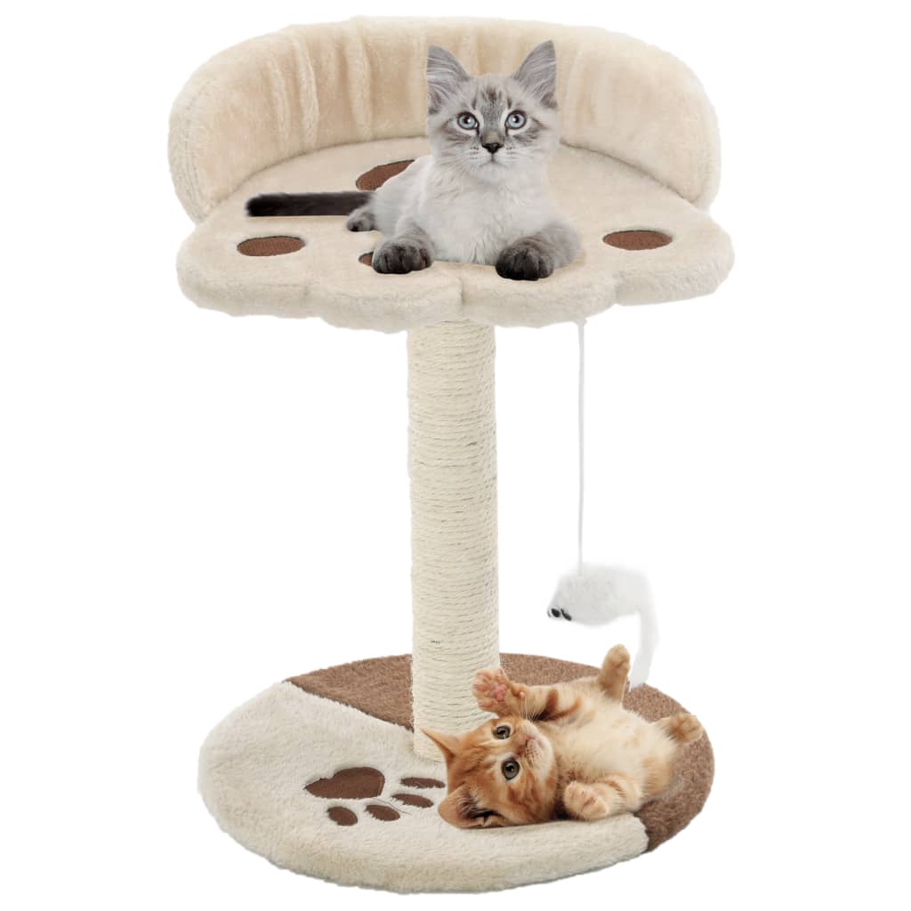 Arbre à Chat Design avec Griffoir Sisal & Jouet Suspendu